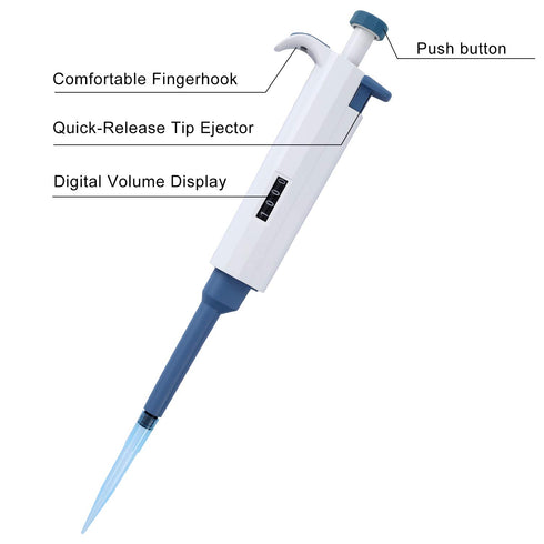 Adjustable 1000-5000ul Single-Channel Micropipette, High Accurate Pipettor for Laboratory