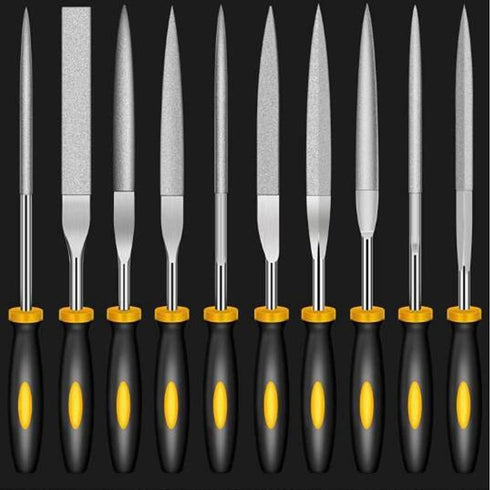 10 Pieces Mini Handheld Diamond Needle File, Various Shape Raft Needle Rasper Metal Cutting Tool Glass Agate Jewelry