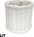 CS-209WH 4.5 5 4.25, Royal Designs, Inc. English Box Pleated Drum Chandelier Shade, x x White