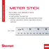 Starrett Aluminum Meter Stick Metric/English - 39.37" Blade Length, 1-1/8" Blade Width, 0.075" Thickness 1mm, 1/8" Graduations - MS-2