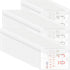 EOOUT 50pcs Clear Plastic Envelopes with Button Snap Closure, Waterproof Poly Folder for A4 Letter Size Documents
