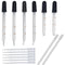 Zkupanx 6 PCS 1 mL Glass Eye Droppers with Clean Brush for Essential