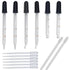 Zkupanx 6 PCS 1 mL Glass Eye Droppers with Clean Brush for Essential