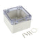 ABS Plastic Junction Box, Dustproof Waterproof IP65 Electrical Box, Universal Project Enclosure Grey, 3.3"x3.2"x2.2"