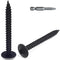 80pcs #8 × 1-1/2” Modified Truss Head Wood Screws: Phillips Drive, Black Wood Screws with Screwdriver Bit
