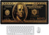 Black Money Rectangle Mouse Pad, Non-Slip Rubber Base, Cool Funny US Dollar Full Desk Pad for Laptop Computer Office