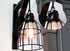 Set 2 Rustic State of Industrial Vintage Style | DIY Farmhouse Metal Wire Cage for Hanging Pendant Lighting | Light