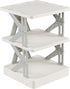 Afromy 5 Tier Plastic Collapsible Shoe Shelf, Vertical Shoe Organizer Rack for Front Door Entrance