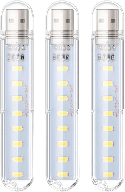 3 SEWACC Pcs USB Night Lights Small Led Lamps Portable USB Powered Lights for Home Office Desk and Party Decor