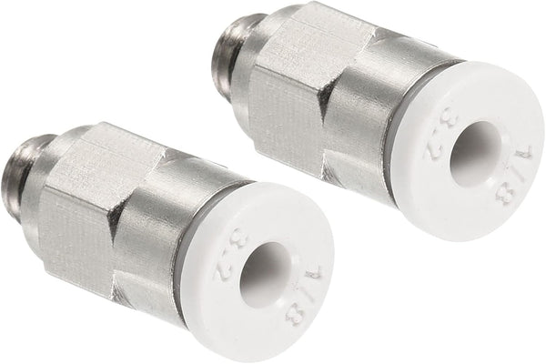 PATIKIL M5 Push to Fit 3mm OD Hose Connect Fittings, 2 Pack Straight Coupling Adapter for Gas Pneumatic