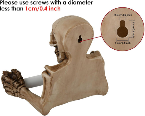 DS. DISTINCTIVE STYLE Skull Toilet Paper Holder Wall Mount Resin Toilet Tissue Holder Gothic Bathroom Decoration