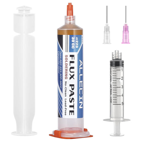 No Clean Soldering Flux 223, 30CC High Viscosity Electronics Solder Fluxes Paste Syringe for Circuit Boards