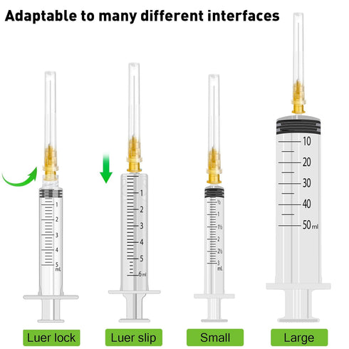 100Pack 25Ga 1.5 inch Luer Lock Lab Dispensing Accessories for Measuring and Refilling Inks
