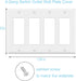 4-Gang Switch Outlet Wall Plate Cover, Decorator Electrical Faceplate for Light Switch, White (6-Pack)