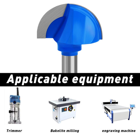 2" 1/2 Inch 2-Flute ASNOMY Cutting Diameter Core Box Router Bit, Shank Round Nose Cove Box Router Bits - Solid Carbide