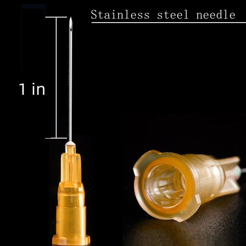 50 Pack 1ml 25Ga Plastic Dispensing Syringe Tool for Refilling, Measuring Liquids, Experiments