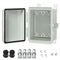 LeMotech Electrical Box, IP67 Waterproof Hinged Cover Junction Box, ABS Plastic with Mounting Plate