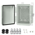 LeMotech Electrical Box, IP67 Waterproof Hinged Cover Junction Box, ABS Plastic with Mounting Plate