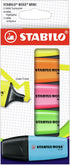 STABILO BOSS Mini Highlighter, 5-Color Set, Yellow, Orange, Pink, Green, Blue