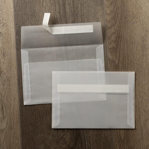 LUXPaper A8 Invitation Envelopes, 50 Qty, Clear Translucent, 5 1/2 x 8 1/8, Perfect for Invitations, Announcements