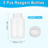 PATIKIL 5 Pcs 150ml Reagent Bottles, PET Wide Mouth Round Bottles with Screw Cap for Lab Water Reagent Liquids Solid Sample Storage Seal, Transparent