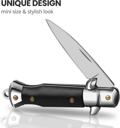 Cool Folding Pocket Knife, Mini EDC Knife with Unique Design, Small Box Cutter, Tiny Knives for Everyday Carry