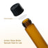 2 Dram Amber Glass Vials, 8ml Borosilicate Glass Sample Vials with 15-425 Black Screw Caps, Pack of 20