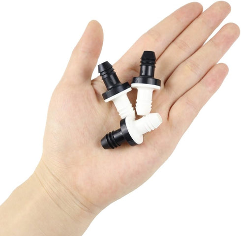 3/8" 10mm Inline Vacuum Barbed Check Valve - 1Pcs/2Pcs/5Pcs ABS One Way Water Non-Return Breather Valve