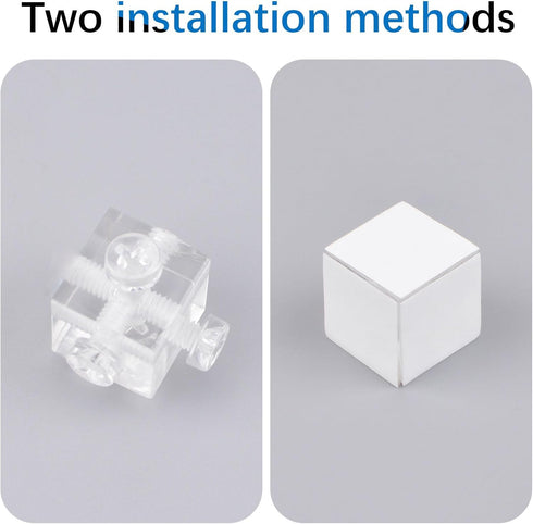 8Pcs INCREWAY Acrylic Cube Corner Code Connectors Square Acrylic Corner Code Support Shelf Corner Brace Right Angle