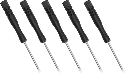 5PCS Mini Slotted Screwdriver Set, 3mm Flat Head for Watch, Eyeglasses, Electronics Repair (Black Handle)