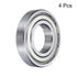 uxcell 4 Pcs Deep Groove Ball Bearing, 16004-2Z, 20mm x 42mm x 8mm, High Carbon Chrome Steel Z3 Double Rubber Sealed