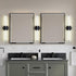 Dimmable 360 Lanhall LED Bathroom Light Fixture Modern Black Vanity Light Over Mirror Acrylic Wall Sconce Lights