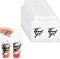 Handle Drinking Poly Bags Thank You Clear Plastic Packaging Bags, Drink Carrier
