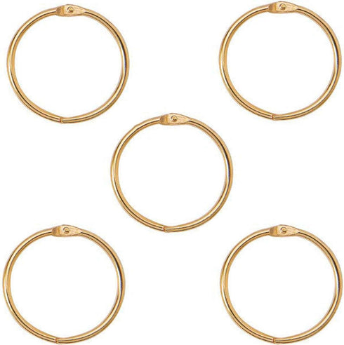 XMHF 2 Inch Loose Leaf Binder Rings, Nickel Plated Steel, 5 Pack, for School Home Office