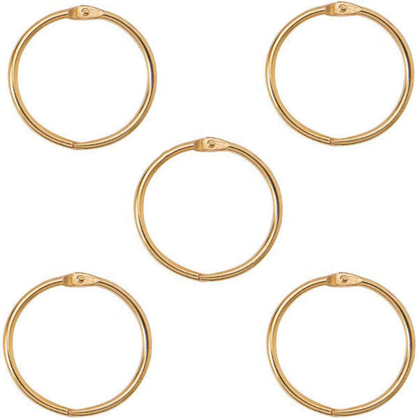 XMHF 2 Inch Loose Leaf Binder Rings, Nickel Plated Steel, 5 Pack, for School Home Office