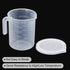 PATIKIL Graduated Beaker, 2 Pack 250ml PP Plastic Liquid Measuring Cup with Handle Lid and Spout