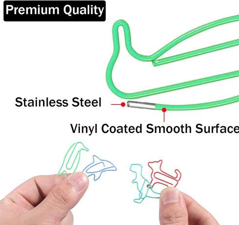 Muka 100 Pcs Red Tooth Paper Clips, Cute Vinyl Coated for Document Organizing, 1 2/5"L x 1 1/5"W