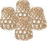 DOITOOL 4Pcs Rustic Woven Bamboo Lampshade Replacement for Pendant Light Ceiling Lamp
