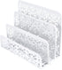 EasyPAG 5 in 1 Desk Organizer Set, 2 Tier Stackable Tray, Letter Sorter, Pen Holder, White