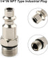 FORNAX 2-Way Straight Air Manifold Splitter with 2 Couplers and 1/4" NPT Male Plug