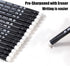 Panda 2B Black Wood Cased Graphite School Pencils, Pack of 12, Pre-Sharpened with Erasers for School, Office