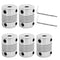 AFUNTA 5 Pcs Flexible Couplings 5mm to 8mm for NEMA 17 Stepper Motors - Compatible with Small CNC Machines & 3D Printers