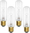 120V 40 Watt Light Bulbs Dimmable,T10 Clear Tubular,Medium (E26) Base,Warm White 2500K,40W
