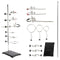 YaeCCC Premium Iron Laboratory Stand Support Metalware Set, 60cm Lab Clamp Flask Clamp Condenser Stand