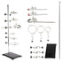 YaeCCC Premium Iron Laboratory Stand Support Metalware Set, 60cm Lab Clamp Flask Clamp Condenser Stand