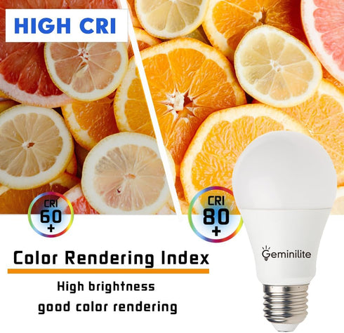 A19 LED Light Bulbs 100 Watt Equivalent, E26 LED Daylight White 5000K 13W Super Bright 1265 Lumen, Non-Dimmable, 6 Pack
