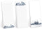 Watercolor Mountain Range Sticky Note Assortment, Set of 3 Blue Landscape Note Pads, 3" x 8" Daily Task Trackers
