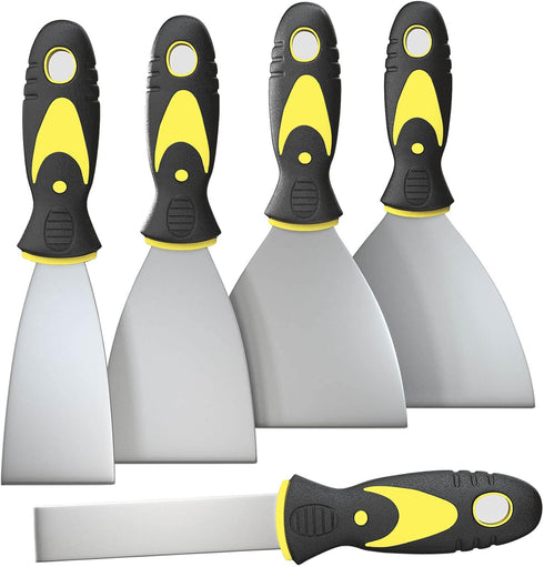 5Pcs Putty Knife Set, 1" 2" 3" 4" 5" Scraper Tool, No Rusting, Perfect for Repairing Drywall and Removing Wallpaper
