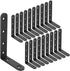 Emeroll 20 PCS Black Corner Bracket Heavy Duty Shelf Brackets 5 x 3