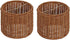 Upgradelights Wicker Chandelier Set of 2 Lamp Shade 5 Inch Retro Drum,